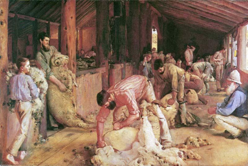 Tom roberts Shearing the Rams France oil painting art